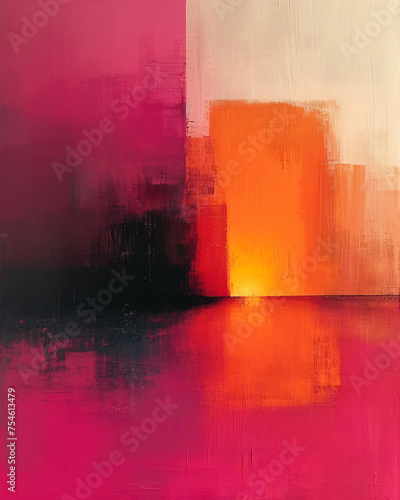 Envision a contemporary abstract painting