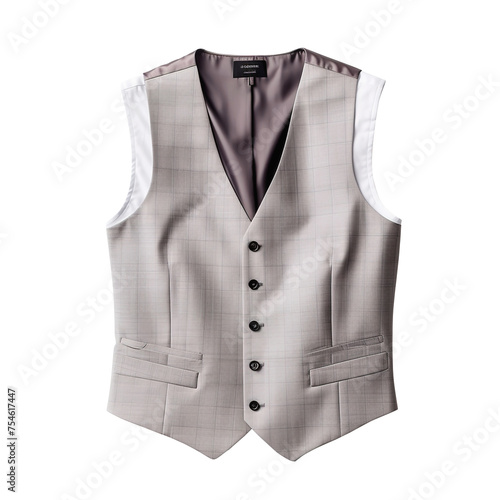 suit waistcoat on on transparent background, clipping path, png,