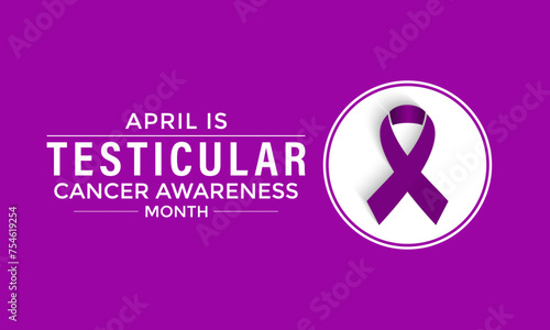 Testicular cancer awareness month observed each year in April. Vector illustration. Calligraphy  poster, flyer and background design.