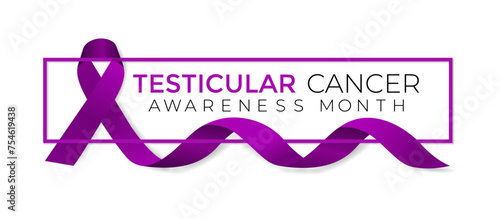 Testicular cancer awareness month observed each year in April. Vector illustration. Calligraphy  poster, flyer and background design.