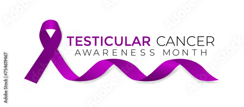 Testicular cancer awareness month observed each year in April. Vector illustration. Calligraphy poster, flyer and background design.