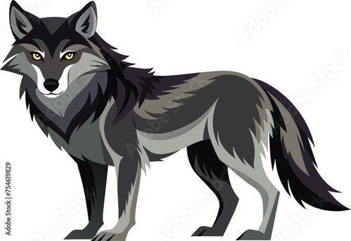 a-wolf-with-bodywhite-backgroun.eps