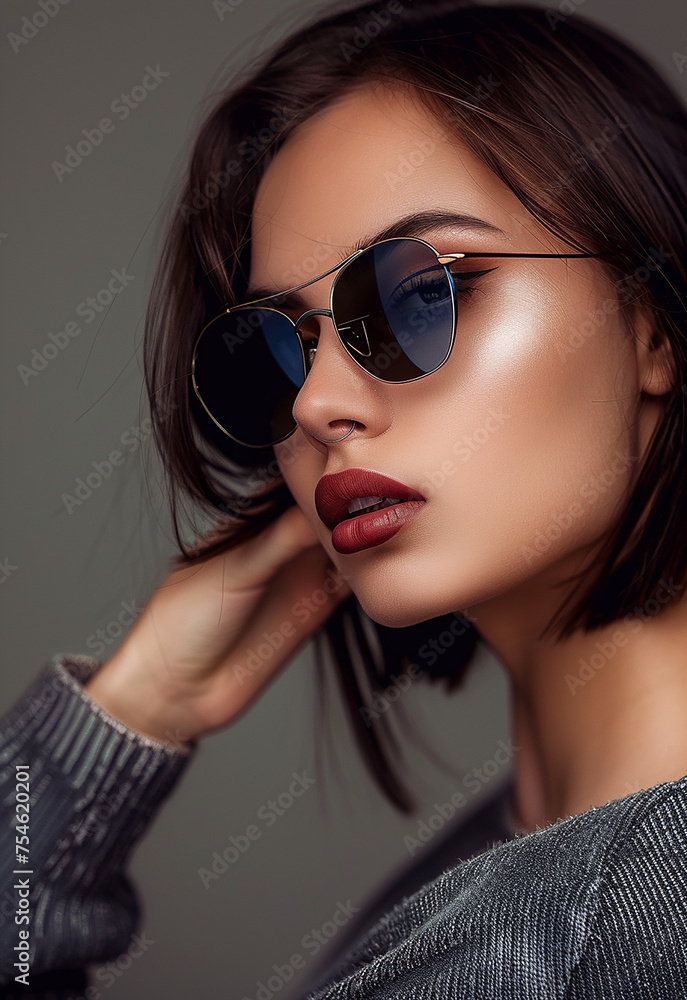 Photo portrait of young beautiful female sexy woman model with fashionable clothes designs Photo portrait of young beautiful female sexy woman model with fashionable clothes designs