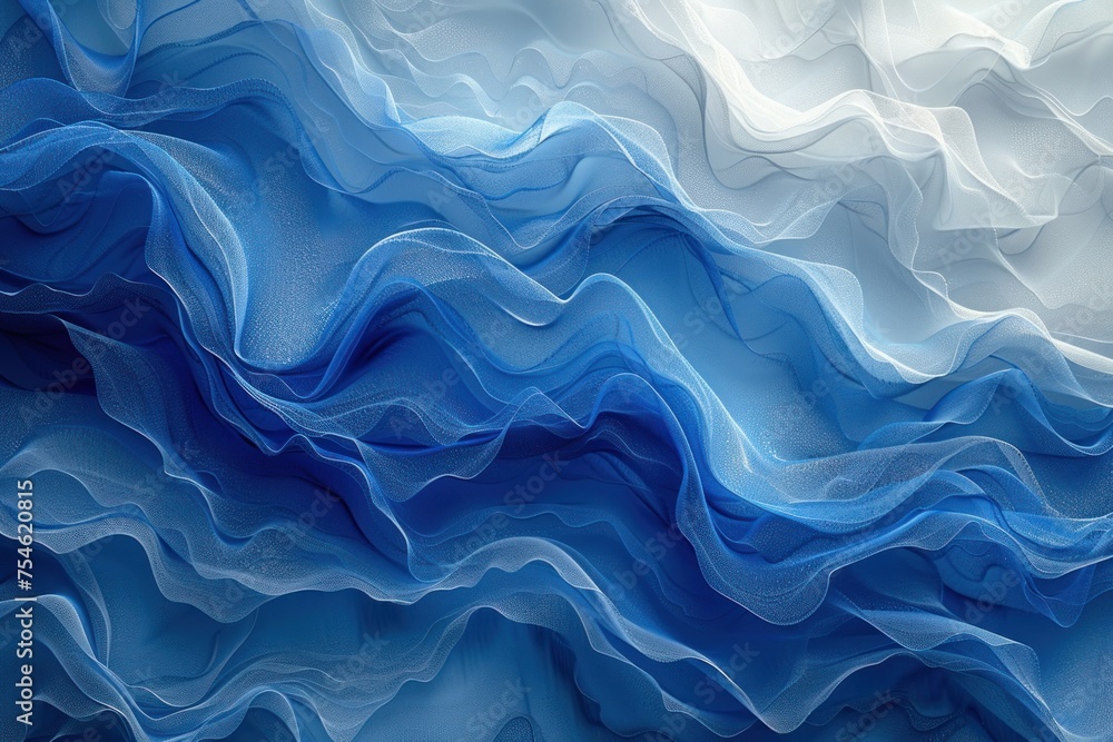 Obraz premium Fantasy Landscape Illusionistic Digital Mesmerizing Wave Pattern