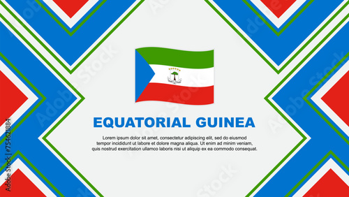 Equatorial Guinea Flag Abstract Background Design Template. Equatorial Guinea Independence Day Banner Wallpaper Vector Illustration. Equatorial Guinea Vector