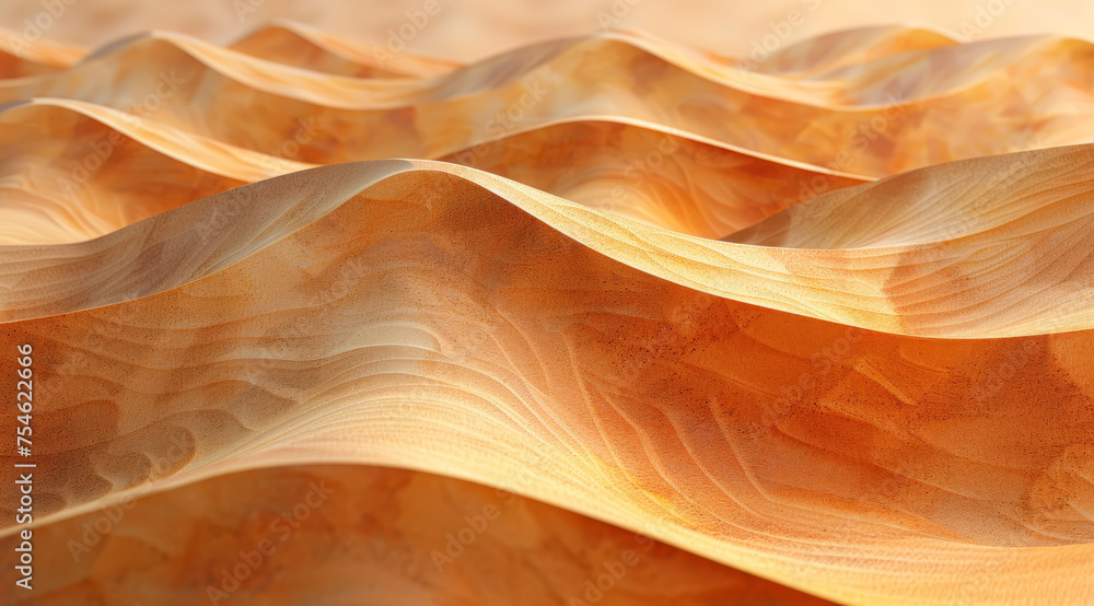Warm tones and gentle waves form a rhythmic pattern on the desert sand,ai generated Warm tones and gentle waves form a rhythmic pattern on the desert sand,ai generated