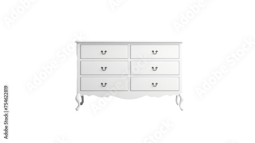 chest of drawers Interior design concept furniture for living isolated on clear png background and transparent background, AI generative.	 photo