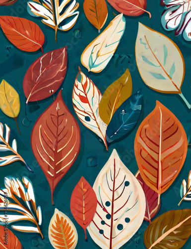 seamless pattern with leaves