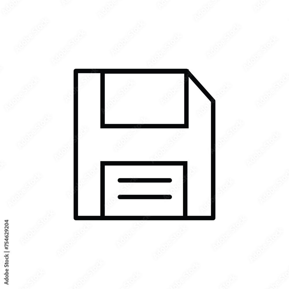 flopydisk Line Icon vector design temmplate and ilustration with editable stroke flopydisk Line Icon vector design temmplate and ilustration with editable stroke