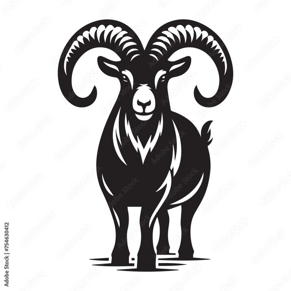 Fototapeta premium goat silhouette