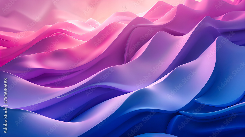 Obraz premium Liquid Dreamscape: A Fusion of Futuristic Fluidity and Vibrant Colors, Crafting an Abstract Vision of Modern Design