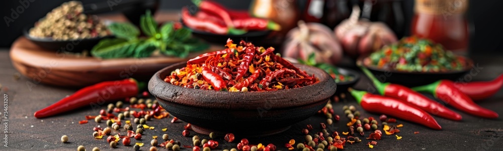 Chili hot spices background. Food background Chili hot spices background. Food background