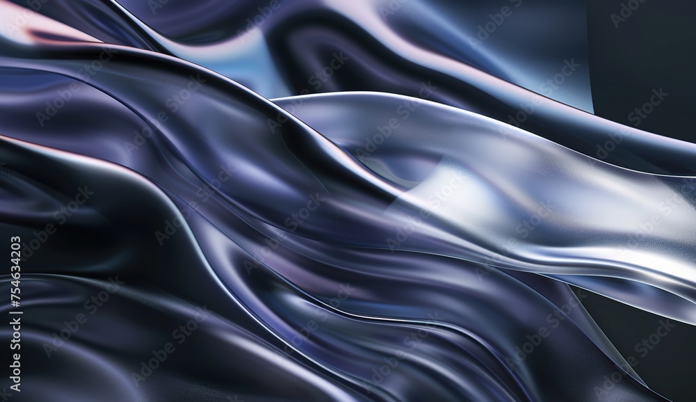 3D render of a holographic iridescent abstract background with wavy fluid lines,dark grey pastel colors, in the style of a hologram generative ai 3D render of a holographic iridescent abstract background with wavy fluid lines,dark grey pastel colors, in the style of a hologram generative ai
