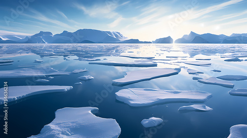 Ice on the sea, ice pattern background