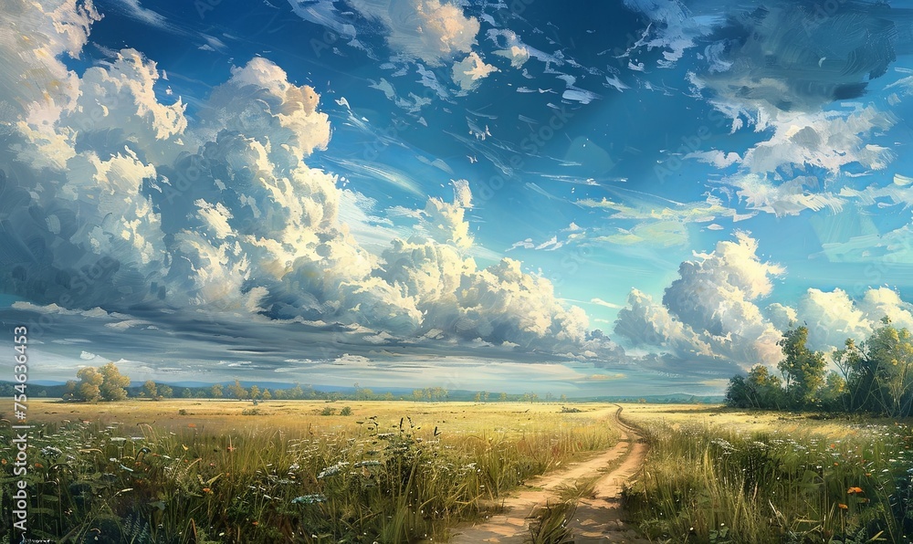 landscape with clouds landscape with clouds