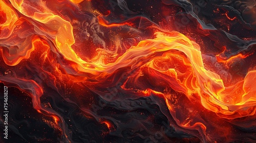 The intensity of a flame pattern where heat meets art in a fiery