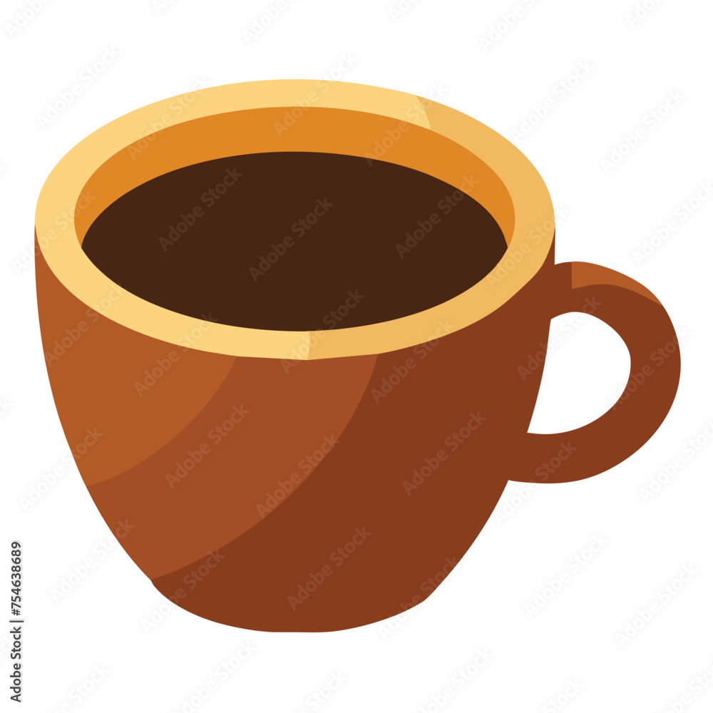 Vector a cup of coffee with flat illustration style Vector a cup of coffee with flat illustration style
