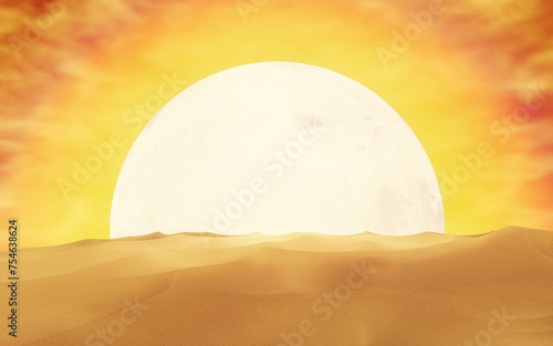 Desert storm and half-lit s...