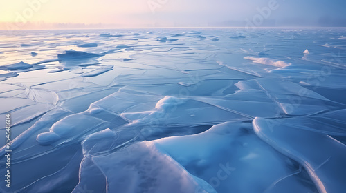 Ice on the water, ice texture background