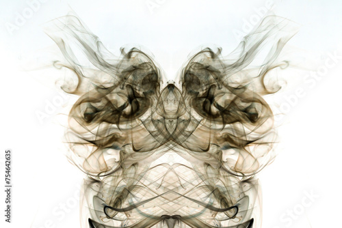 Smoke toxic movement on a white background.