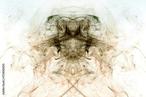 Smoke toxic movement on a white background.