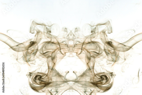 Smoke toxic movement on a white background.