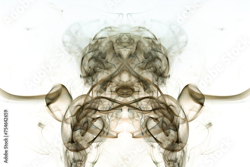 Smoke toxic movement on a white background.