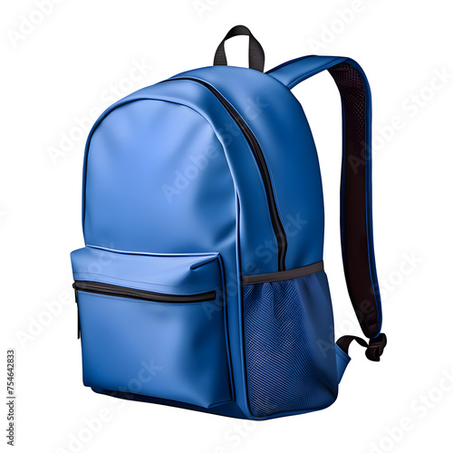 School backpack isolated on white and transparent background