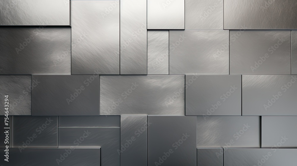 stainless steel background texture with cuboid pattern and random highlight