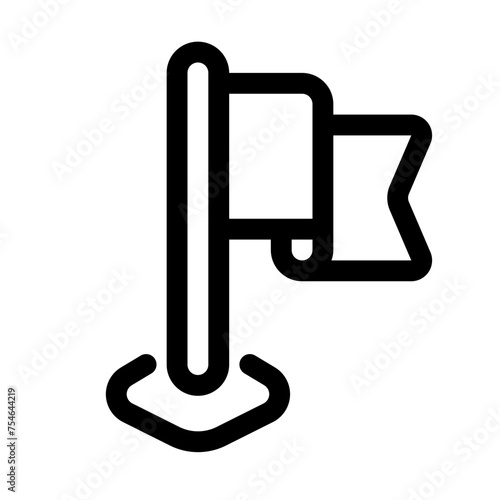Map Marker Line Icon
