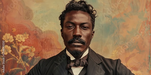Generative AI image of Man in Vintage Style for Black History Month photo