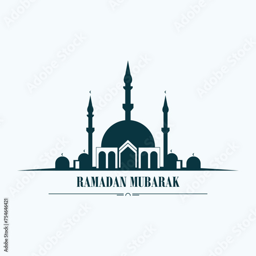 ramadan modern mosque islamic logo icon concept vector design