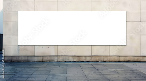 Signboard banner mockup business poster office advertisement concept billboard in street building transparent cut out print mall