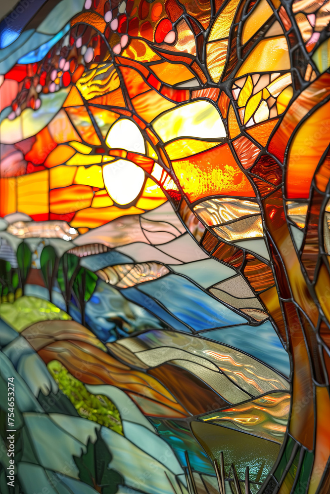 A beautiful stained glass art