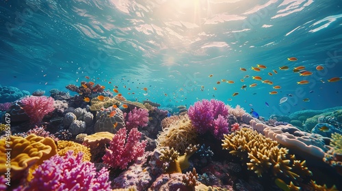 Underwater Exploration, Fascinating underwater scenes showcasing diverse marine life, coral reefs, and underwater landscapes