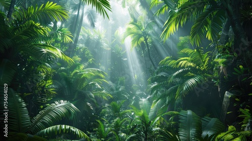 Immersive visuals of dense rainforests  exotic wildlife  and lush vegetation  showcasing the biodiversity and natural wonders of tropical rainforest ecosystems