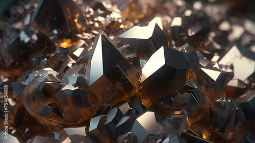 Abstract 3D crystal background