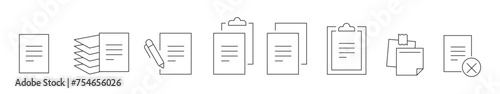 set of paper documents icons stock illustration © Nicole