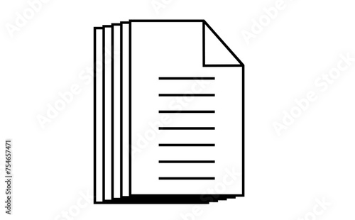 沢山の書類のピクトグラム