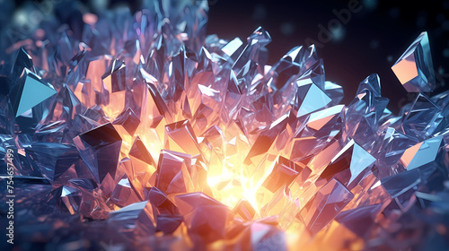 Abstract 3D crystal background