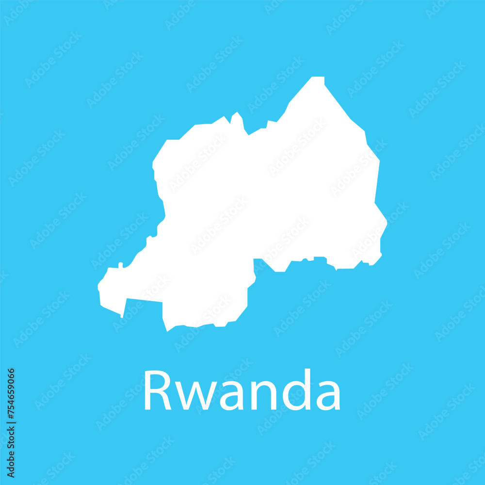rwanda map icon vector