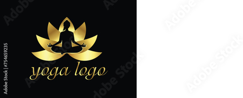 Yoga logo, Yoga studio colorful logo design template