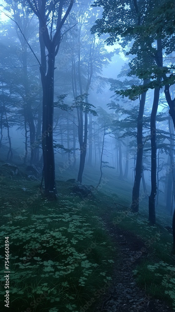Obraz premium Misty forest