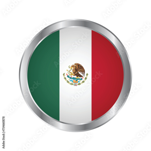 Mexico Round Flag Shield Badge Emblem Patch Sticker Label Pin Transparent Background