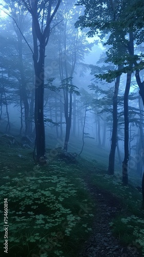 Misty forest