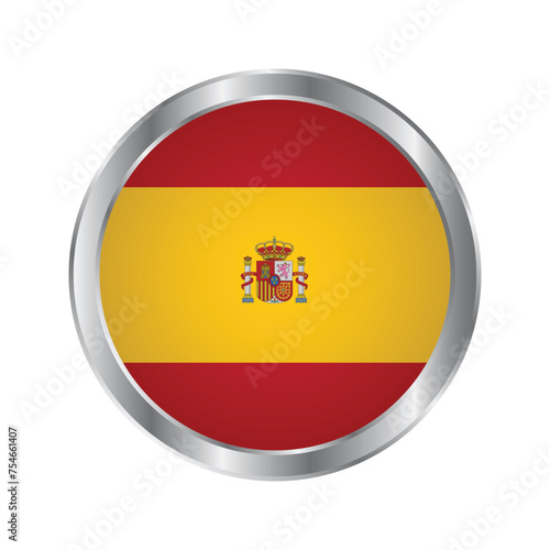 Free Download Spain Round Flag Shield Badge Emblem Patch Sticker Label Pin Transparent Background - GFXLoad