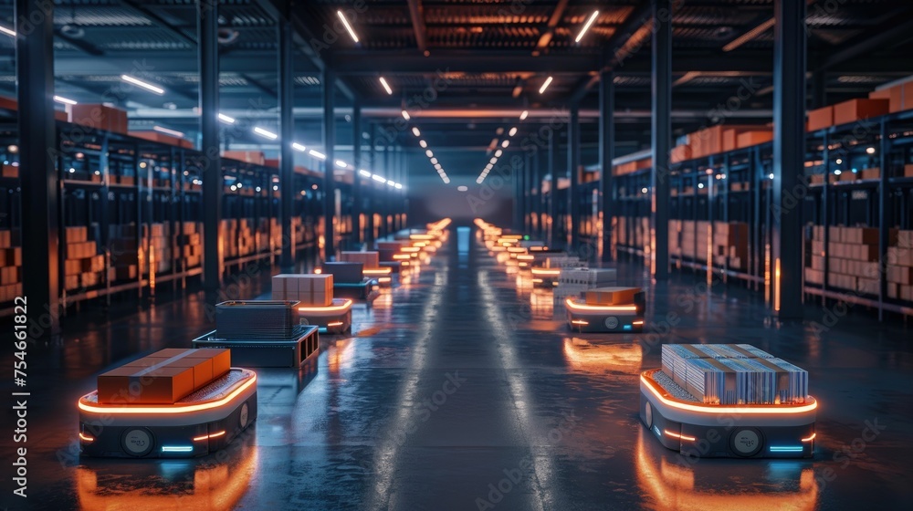 Illuminated autonomous robots streamline operations in a dark e ...