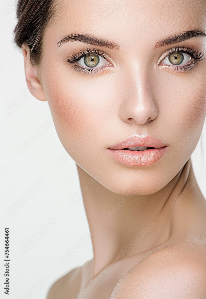 Photo portrait of young beautiful female sexy woman model face Photo portrait of young beautiful female sexy woman model face