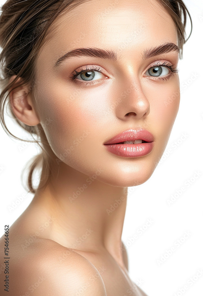 Photo portrait of young beautiful female sexy woman model face Photo portrait of young beautiful female sexy woman model face