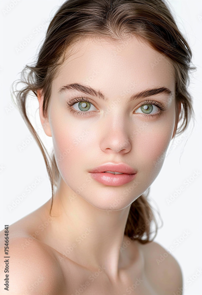 Photo portrait of young beautiful female sexy woman model face Photo portrait of young beautiful female sexy woman model face